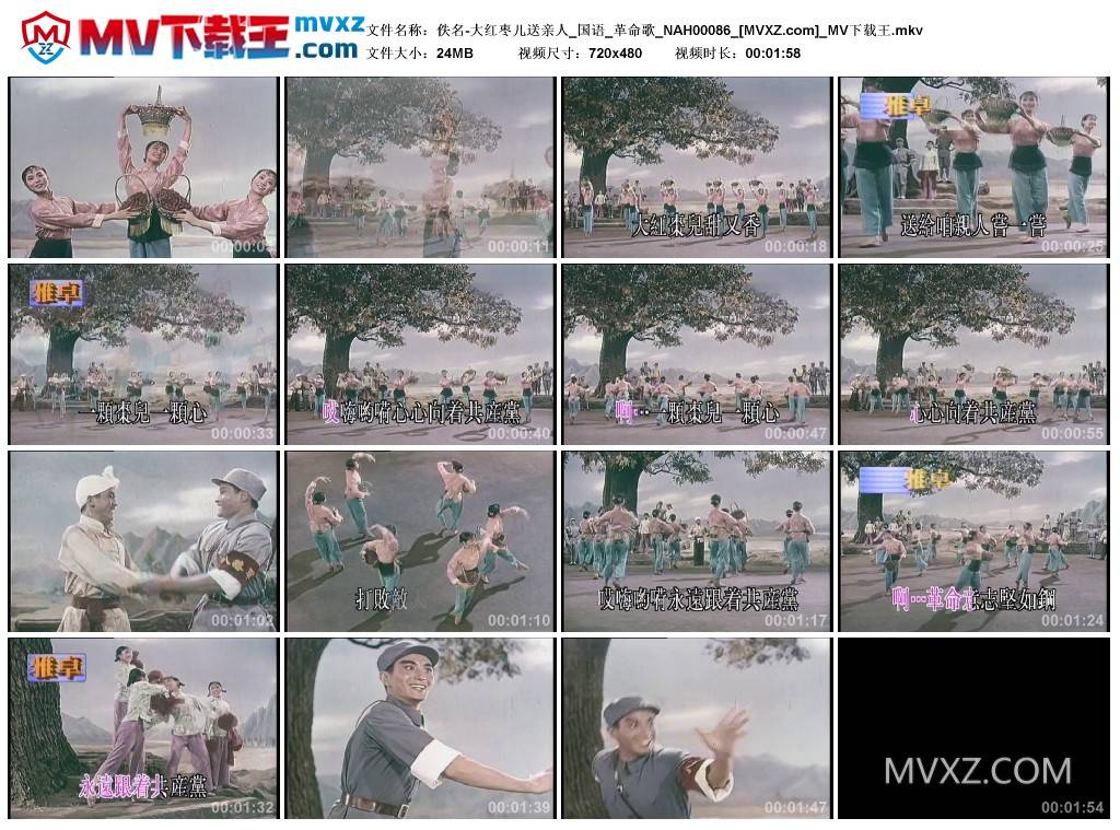 佚名-大红枣儿送亲人_国语_革命歌_NAH00086